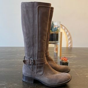 Cobb Hill |New Balance Taupe Suede Riding Heel Winter boots waterproof women’s 7